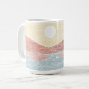 Handgezeichnete Landschaftslandschaft Tasse