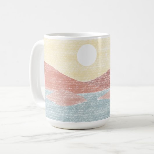 Handgezeichnete Landschaftslandschaft Tasse (Vorderseite Links)