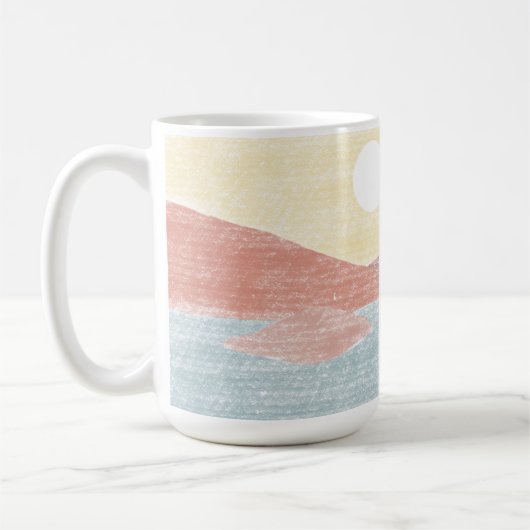 Handgezeichnete Landschaftslandschaft Tasse (Links)