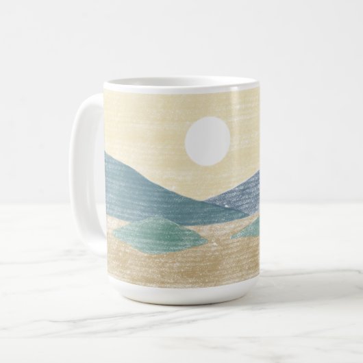 Handgezeichnete Landschaftslandschaft Tasse (Vorderseite Links)
