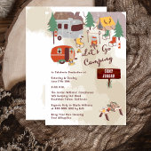 Handgezeichnete Lassenden Go-Camping-Absolventpart Einladung