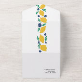 Handgezeichnete Lemon Hochzeit in einer Einladung (Außenbereich)