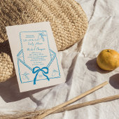 Handgezeichnete Lemon Mediterrane Hochzeit Einladung