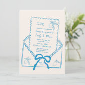 Handgezeichnete Lemon-Mittelmeer-Partnerin Einladung (Stehend Vorderseite)