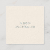 Handgezeichnete Libelle Quadratische Visitenkarte (Rückseite)