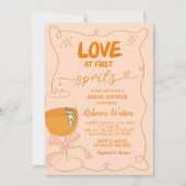 Handgezeichnete Liebe im First Spritz Brautparty Einladung (Vorderseite)