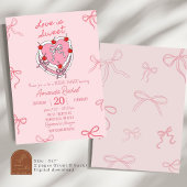 Handgezeichnete Liebe ist süßes Brautparty Einladung