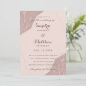 Handgezeichnete Lila pink creme elegante Blumen Ho Einladung (Stehend Vorderseite)