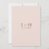 Handgezeichnete Lila pink creme elegante Blumen Ho Einladung (Rückseite)