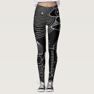 Handgezeichnete Linien von EDDArt - Komm zusammen Leggings