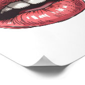 Handgezeichnete Lippen Poster (Ecke)