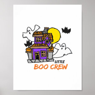 Handgezeichnete Little Boo Crew Halloween Poster