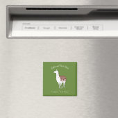 Handgezeichnete Llama U-Pick Hintergrundfarbe Magnet (In Situ (Geschirrspüler))