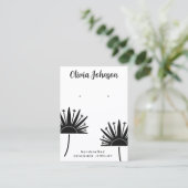 Handgezeichnete Lüster Schmuck-Ohrring-Anzeige Visitenkarte (Stehend Vorderseite)