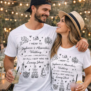 Handgezeichnete lustige individuelle Hochzeitsgesc T-Shirt