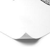 Handgezeichnete Magie Pilze Doodle 2 Poster (Ecke)