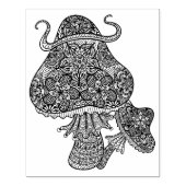 Handgezeichnete Magie Pilze Doodle Gummistempel (Prägung)