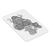 Handgezeichnete Magie Pilze Doodle Magnet (Rechte Seite)