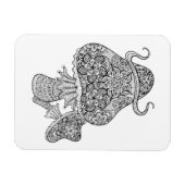 Handgezeichnete Magie Pilze Doodle Magnet (Horizontal)