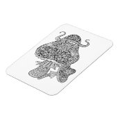 Handgezeichnete Magie Pilze Doodle Magnet (Linke Seite)