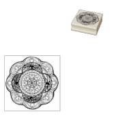 Handgezeichnete Mandala-Baumstruktur Gummistempel (Stempel)
