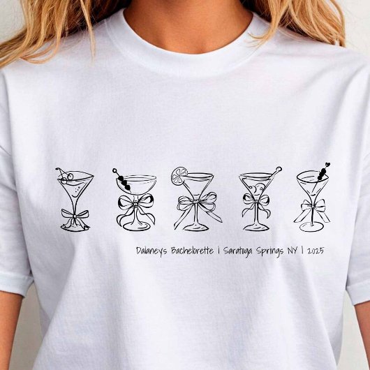 Handgezeichnete Martini Bachelorette-Abdeckung ode T-Shirt