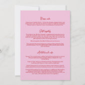 Handgezeichnete Martini Bachelorette Einladung nac (Rückseite)