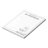 Handgezeichnete Mathelehrerin Notizblock (Rotiert)