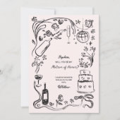 Handgezeichnete Matrone des Honorarvorschlages Einladung (Vorderseite)