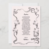 Handgezeichnete Matrone des Honorarvorschlages Einladung (Rückseite)