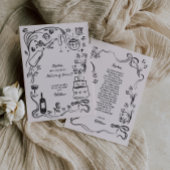 Handgezeichnete Matrone des Honorarvorschlages Einladung