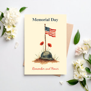 Handgezeichnete Memorial Day Illustration Einladung