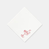 Handgezeichnete minimalistische einfache Cocktailh Serviette (Ecke)