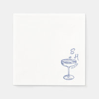 Handgezeichnete minimalistische einfache Cocktailh