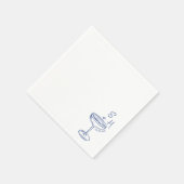 Handgezeichnete minimalistische einfache Cocktailh Serviette (Ecke)