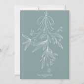 Handgezeichnete Mistel & Schleife Weihnachten Stau (Vorderseite)