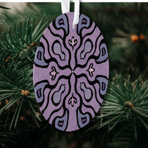Handgezeichnete moderne Mauve Lila Ornament