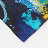 Handgezeichnete moderne Mehrfarbige gemischte Med Fleecedecke (Ecke)