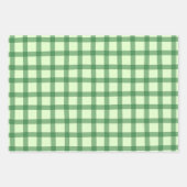 Handgezeichnete moderne Weihnachts-Karomuster Geschenkpapier Set (Vorderseite 2)