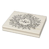 Handgezeichnete Mono-Pärchen-Initialen Hochzeit Gummistempel (Stempel)