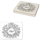Handgezeichnete Mono-Pärchen-Initialen Hochzeit Gummistempel (Stempel)