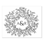 Handgezeichnete Mono-Pärchen-Initialen Hochzeit Gummistempel (Prägung)