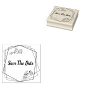 Handgezeichnete Monogramm-Linien Blumenmuster-Blum Gummistempel (Stempel)