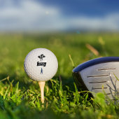 Handgezeichnete monogrammierte moderne Golfschläge Golfball