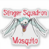 Handgezeichnete Moskito Aufkleber (Vorderseite)