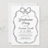 Handgezeichnete Multifunktionsleisten-Graduierungs Einladung (Vorderseite)