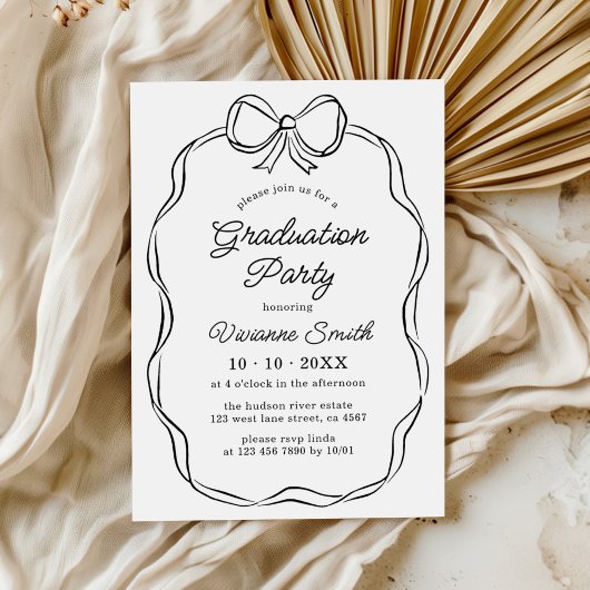 Handgezeichnete Multifunktionsleisten-Graduierungs Einladung