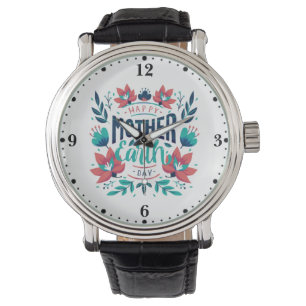 Handgezeichnete Mutter Erde Tag Design-23184 Armbanduhr