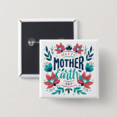 Handgezeichnete Mutter Erde Tag Design-23184 Button (Vorne & Hinten)