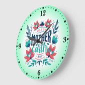 Handgezeichnete Mutter Erde Tag Design-23184 Große Wanduhr (Winkel)